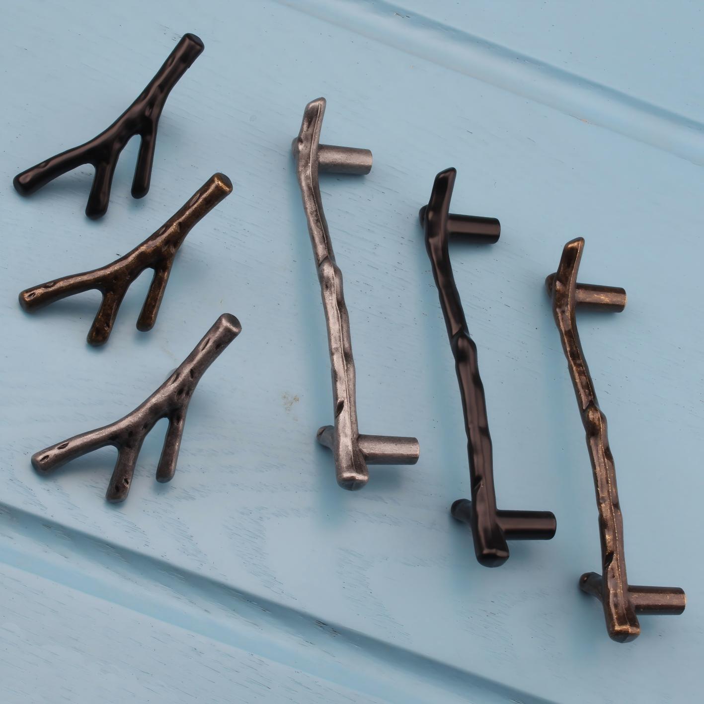 Unique Furniture Hardware Pulls - Moderno europeu preto bronze armário de