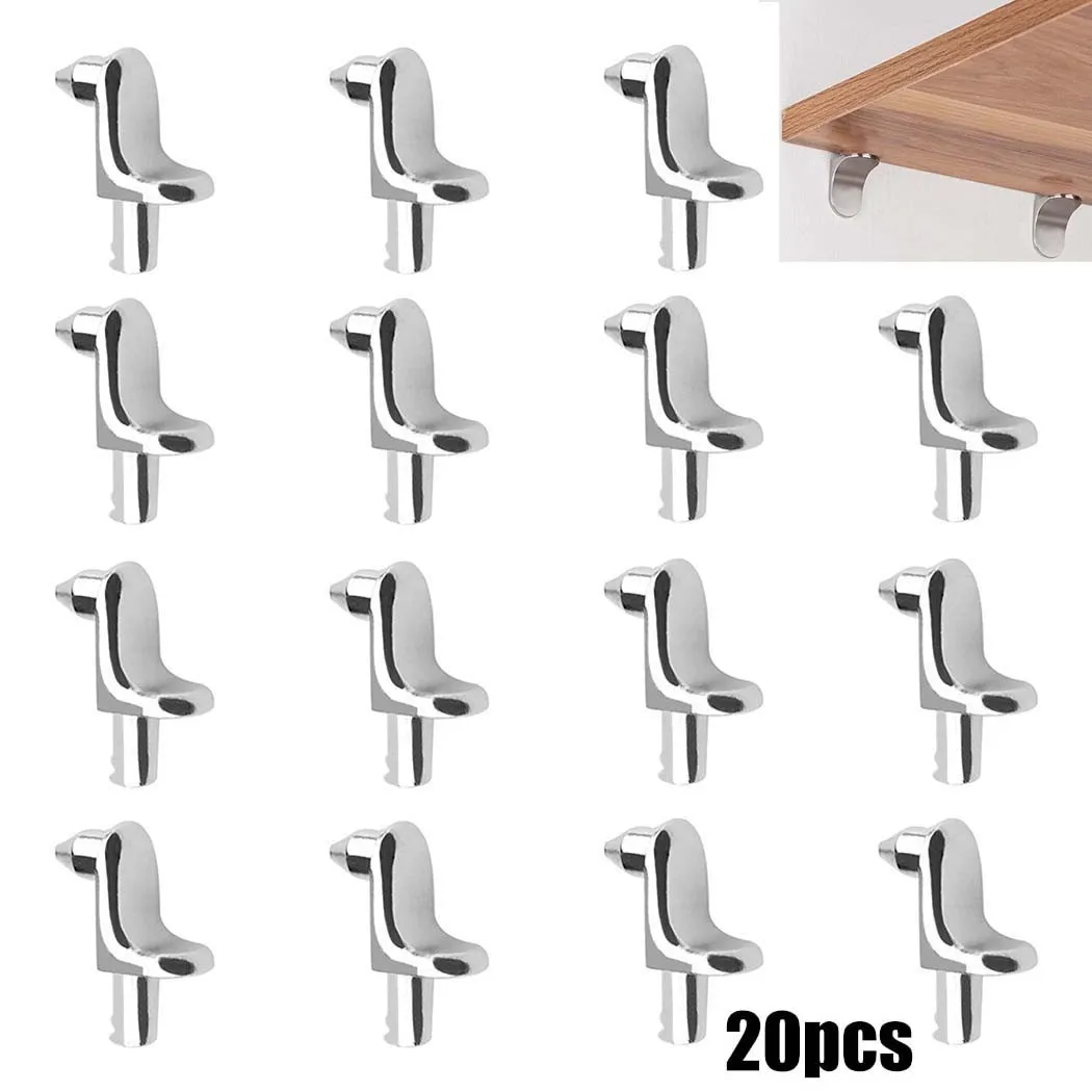 Shelf Peg Support - Aço inoxidável Prateleira Suporte Studs, Armário