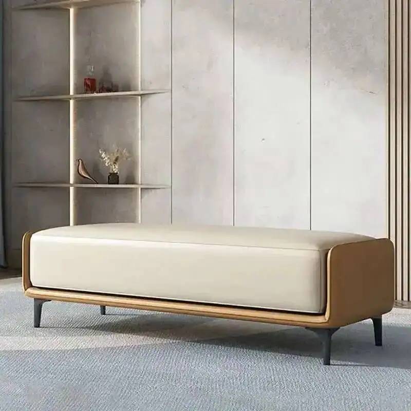Z. A. Furniture - Banco de Couro Luxuoso Italiano para