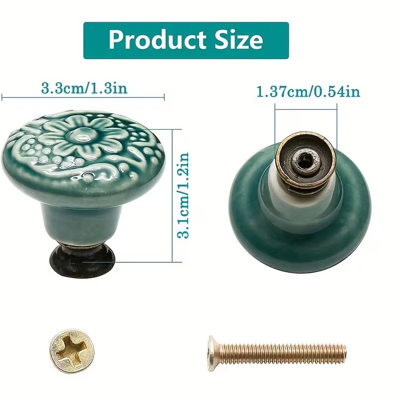 12 peças de puxadores de cerâm - Furniture Hardware Suppliers avaliação e preço
