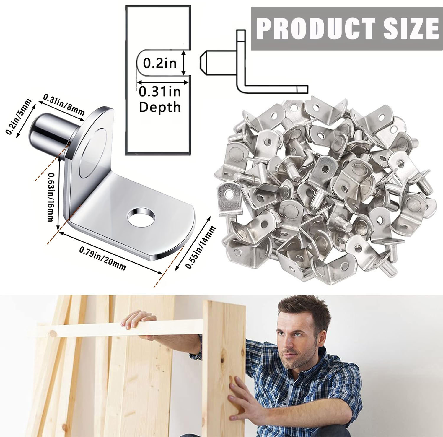 5mm prateleira estacas em form - Shelf Peg Support avaliação e preço
