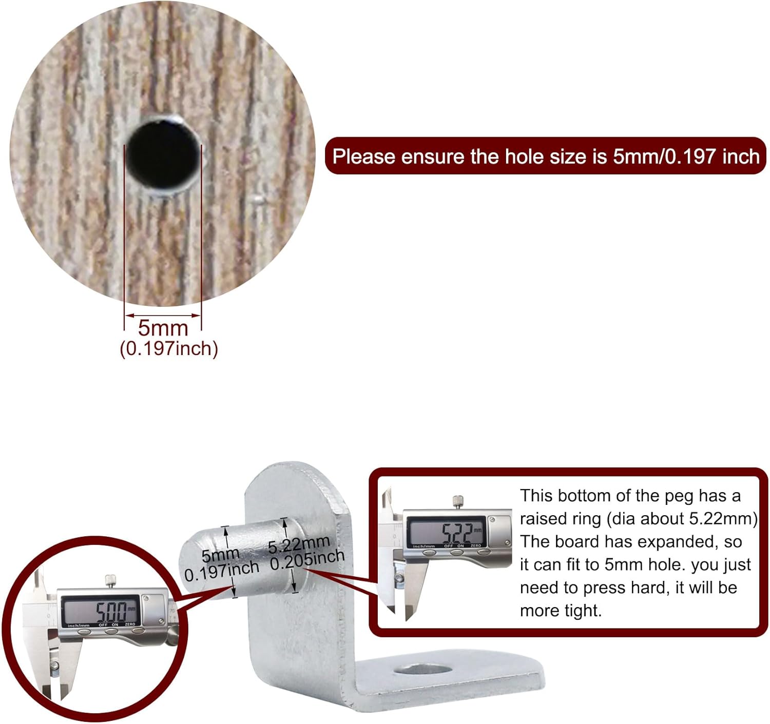 5mm prateleira estacas em form - Shelf Peg Support avaliação e preço