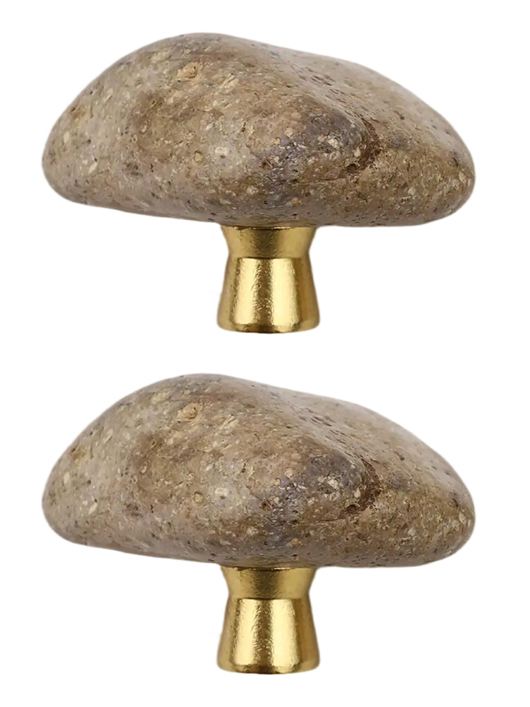2 pçs único criativo pedra nat - Unique Furniture Hardware Pulls avaliação e preço