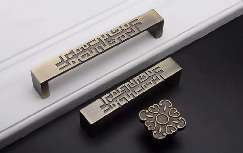2 pçs estilo chinês gaveta pux - Unique Furniture Hardware Pulls avaliação e preço