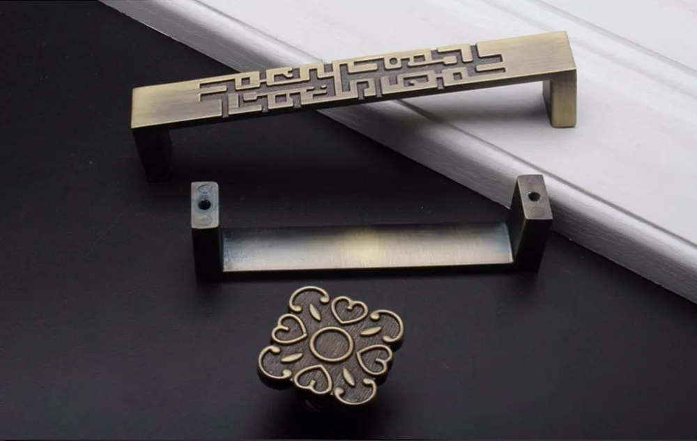 2 pçs estilo chinês gaveta pux - Unique Furniture Hardware Pulls avaliação e preço