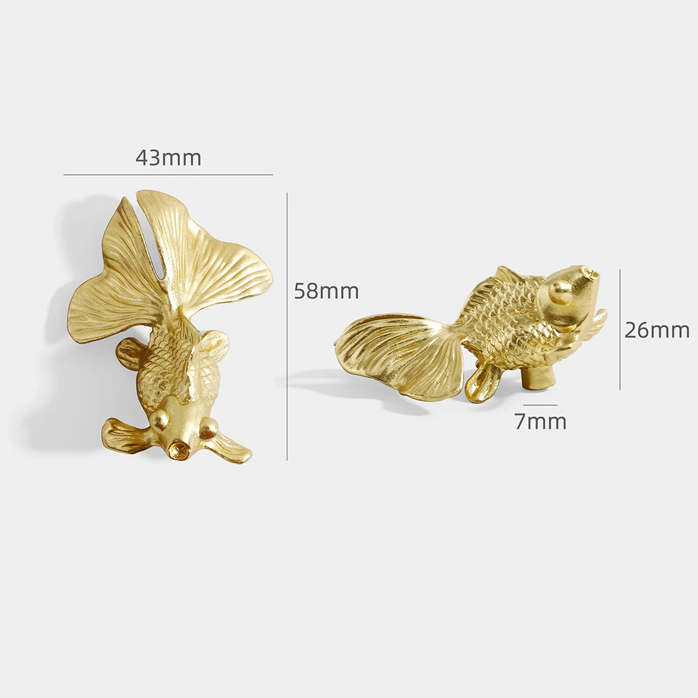 1pc botão de peixe dourado lat - Unique Furniture Hardware Pulls avaliação e preço