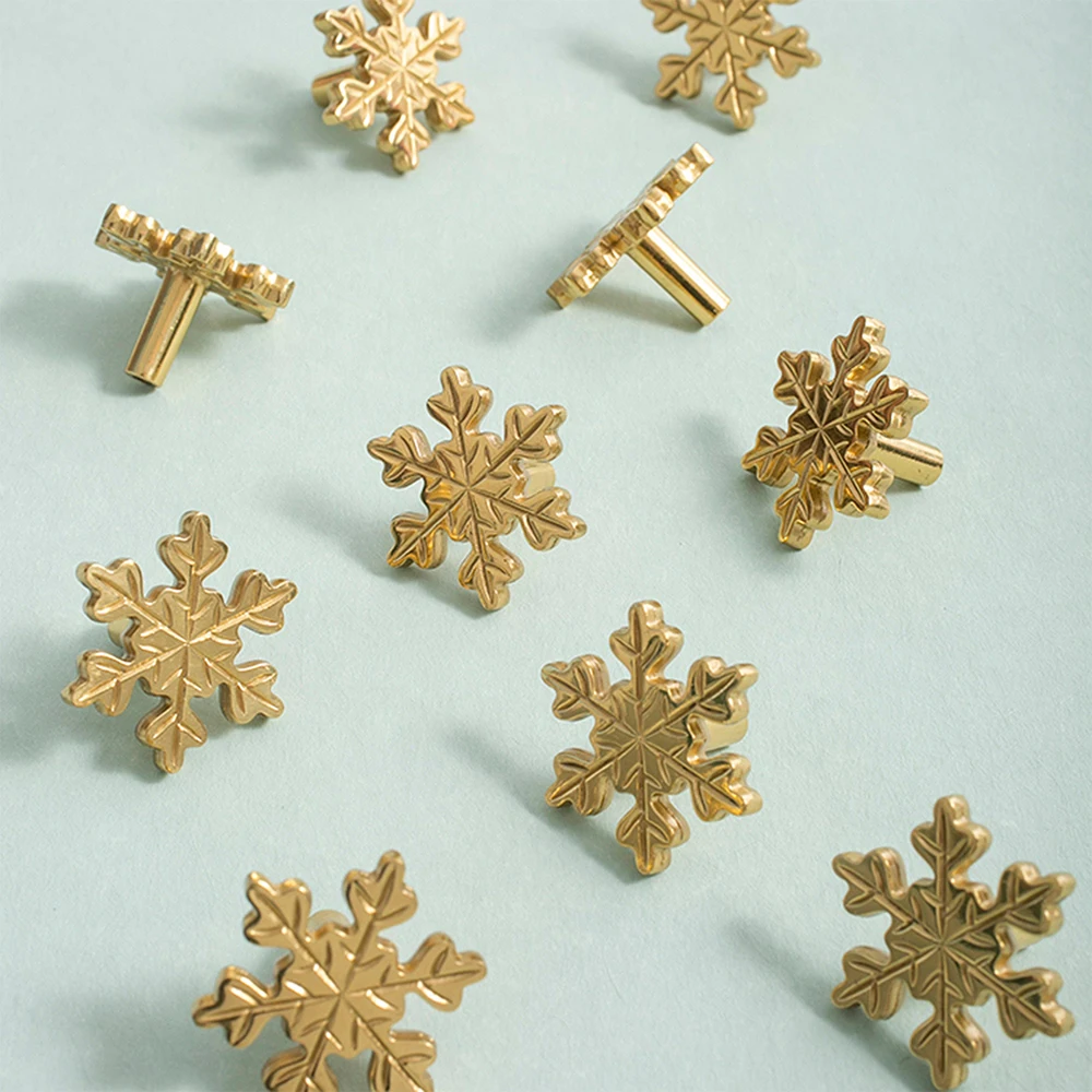 Snowflake Brass Cabinet Door K - Unique Furniture Hardware Pulls avaliação e preço